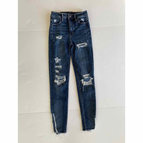 AE Next Level Stretch Super Hi-Rise Jeans Jeggings - Picture 1 of 5